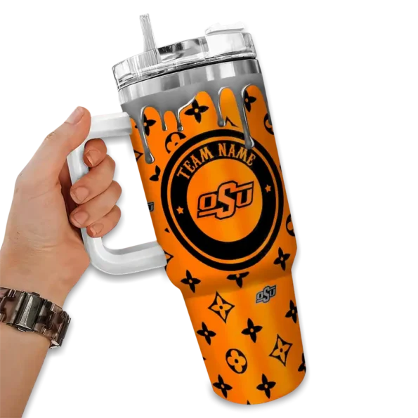 custom oklahoma state cowboys bullseye drips orange curved tumbler fashion forward.webp