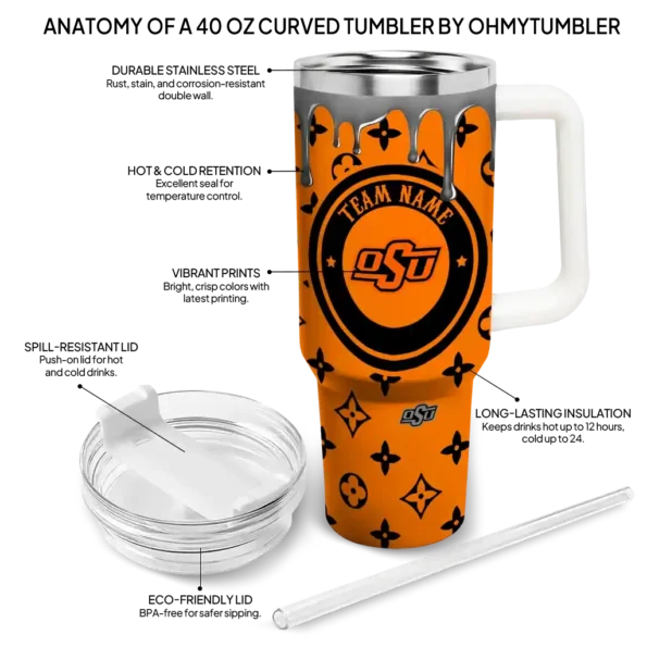 custom oklahoma state cowboys bullseye drips orange curved tumbler new arrival.webp