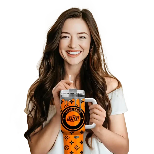 custom oklahoma state cowboys bullseye drips orange curved tumbler premium grade.webp