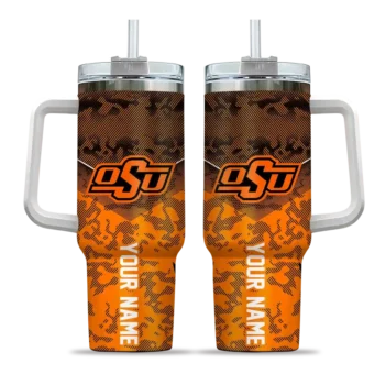 custom oklahoma state cowboys chevron stripe orange curved tumbler best selling.webp