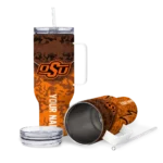 custom oklahoma state cowboys chevron stripe orange curved tumbler best selling.webp