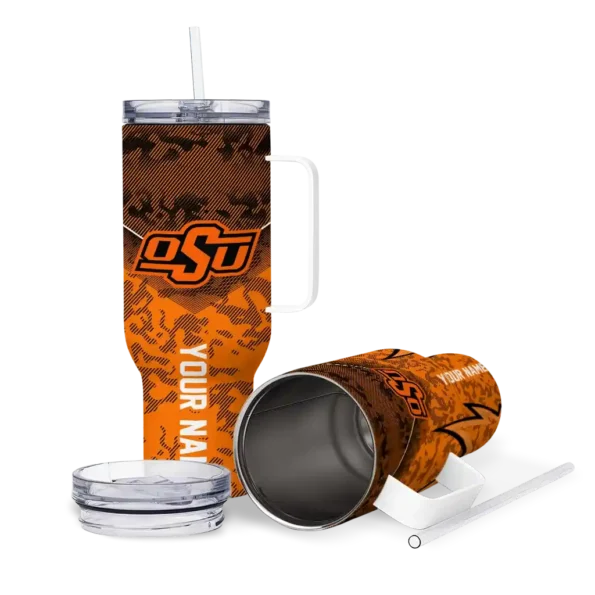 custom oklahoma state cowboys chevron stripe orange curved tumbler high quality.webp