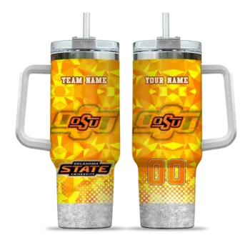 custom oklahoma state cowboys geometric prism orange curved tumbler best selling.webp