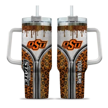 custom oklahoma state cowboys leopard zipper orange curved tumbler best selling.webp