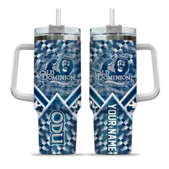 custom old dominion monarchs chevron angle blue curved tumbler best selling.webp