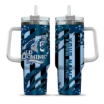 custom old dominion monarchs claw cut blue black curved tumbler best selling.webp