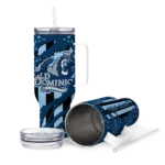 custom old dominion monarchs claw cut blue black curved tumbler best selling.webp