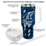 custom old dominion monarchs claw cut blue black curved tumbler best selling.webp