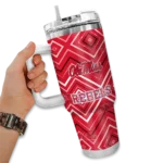 custom ole miss rebels bold diamonds red curved tumbler best selling.webp