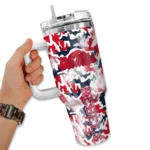 custom ole miss rebels camo mashup red white curved tumbler best selling.webp