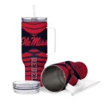custom ole miss rebels chevron layers red curved tumbler best selling.webp