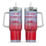 custom ole miss rebels gradient dots red curved tumbler best selling.webp