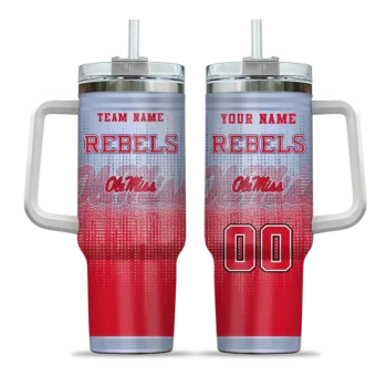 custom ole miss rebels gradient dots red curved tumbler best selling.webp