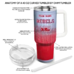 custom ole miss rebels gradient dots red curved tumbler best selling.webp