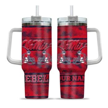 custom ole miss rebels honey streaks red curved tumbler best selling.webp