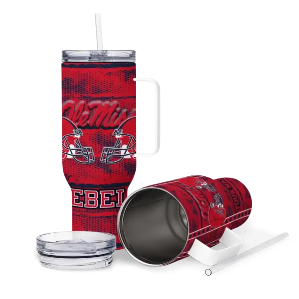 custom ole miss rebels honey streaks red curved tumbler high quality.webp
