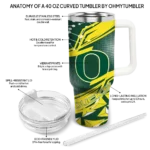 custom oregon ducks abstract paths green curved tumbler best selling.webp