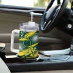 custom oregon ducks abstract paths green curved tumbler best selling.webp
