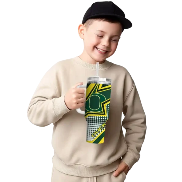 custom oregon ducks arrow burst green curved tumbler latest model.webp