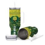 custom oregon ducks chevron stripe green curved tumbler best selling.webp