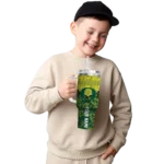 custom oregon ducks chevron stripe green curved tumbler best selling.webp