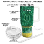 custom oregon ducks geometric prism green curved tumbler best selling.webp