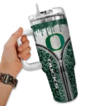 custom oregon ducks leopard zipper green curved tumbler best selling.webp