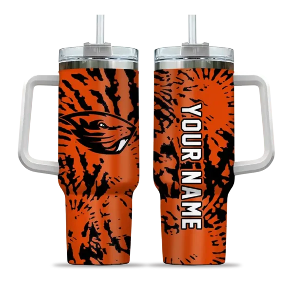 custom oregon state beavers burst swirl orange curved tumbler best selling.webp