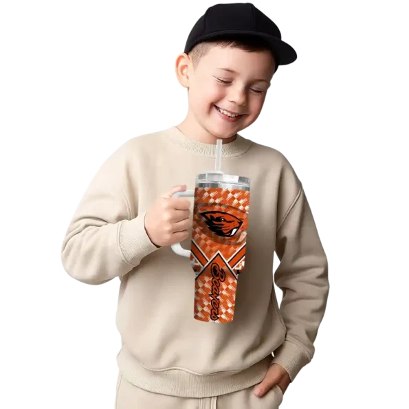 custom oregon state beavers chevron angle orange curved tumbler latest model.webp