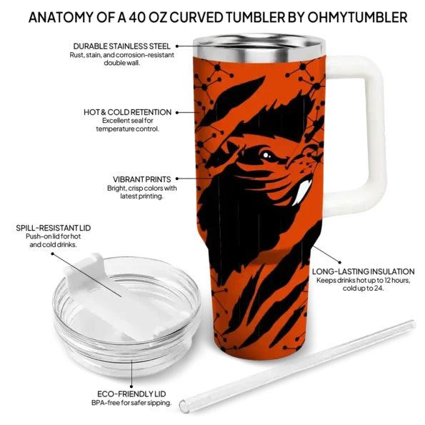 custom oregon state beavers claw cut orange black curved tumbler new arrival.webp
