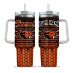 custom oregon state beavers hex texture orange curved tumbler best selling.webp