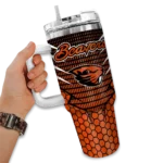 custom oregon state beavers hex texture orange curved tumbler best selling.webp