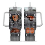 custom oregon state beavers superman shield orange gray curved tumbler best selling.webp