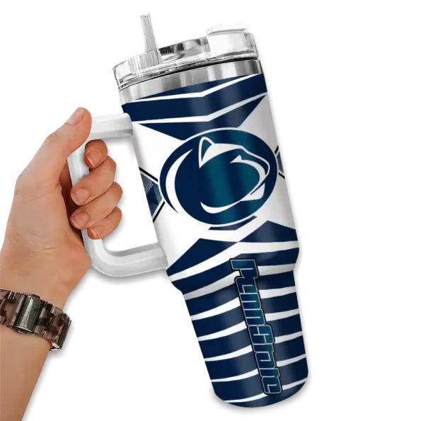 custom penn state nittany lions chevron layers blue curved tumbler fashion forward.webp