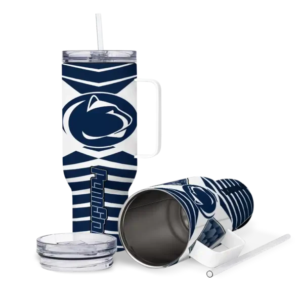 custom penn state nittany lions chevron layers blue curved tumbler high quality.webp
