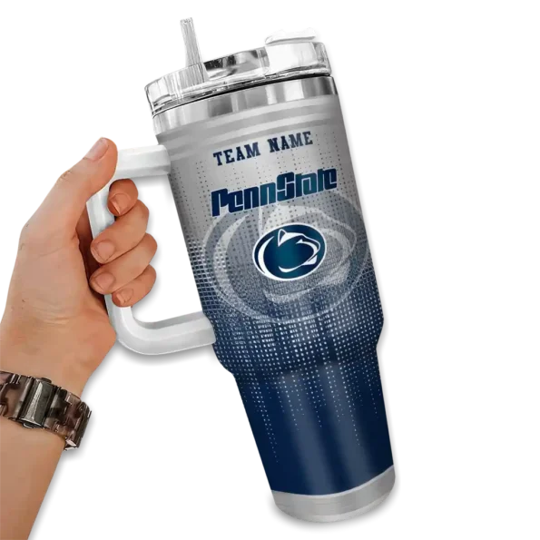 custom penn state nittany lions gradient dots blue curved tumbler fashion forward.webp