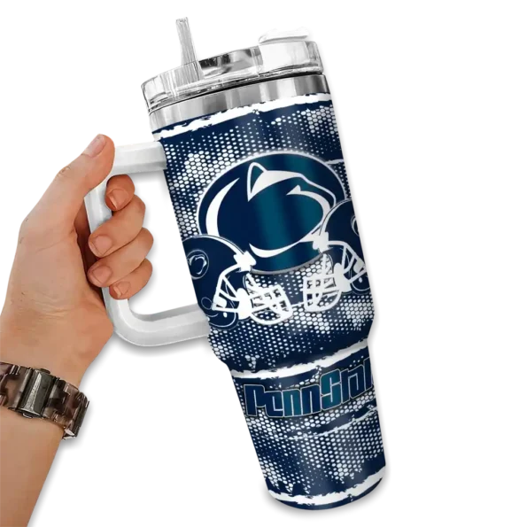 custom penn state nittany lions honey streaks blue curved tumbler fashion forward.webp