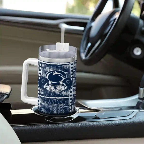 custom penn state nittany lions honey streaks blue curved tumbler trendy.webp