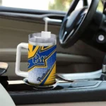 custom pittsburgh panthers arrow burst royal blue curved tumbler best selling.webp