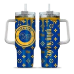 custom pittsburgh panthers bullseye drips royal blue curved tumbler best selling.webp