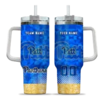 custom pittsburgh panthers geometric prism royal blue curved tumbler best selling.webp