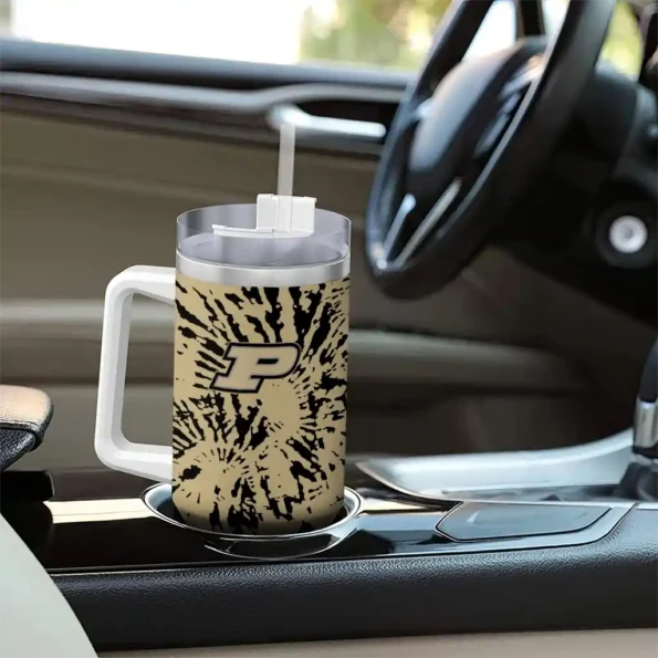 custom purdue boilermakers burst swirl gold curved tumbler trendy.webp