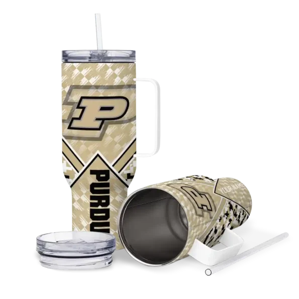 custom purdue boilermakers chevron angle gold curved tumbler high quality.webp