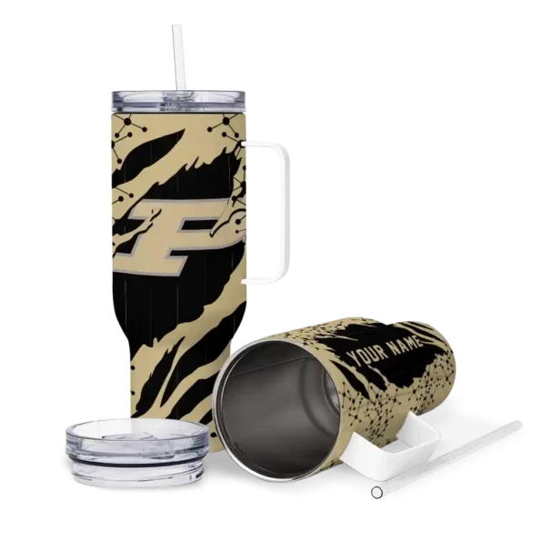custom purdue boilermakers claw cut gold black curved tumbler high quality.webp