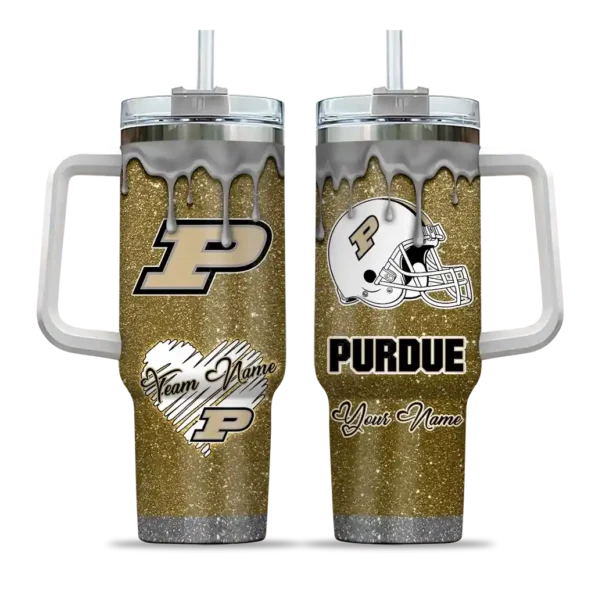 custom purdue boilermakers heart helmet motif gold curved tumbler best selling.webp