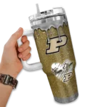 custom purdue boilermakers heart helmet motif gold curved tumbler best selling.webp