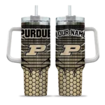 custom purdue boilermakers hex texture gold curved tumbler best selling.webp