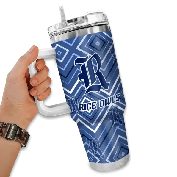 custom rice owls bold diamonds navy blue curved tumbler fashion forward.webp