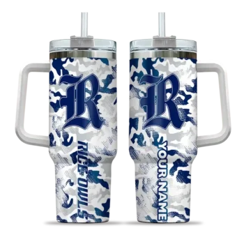 custom rice owls camo mashup navy blue white curved tumbler best selling.webp