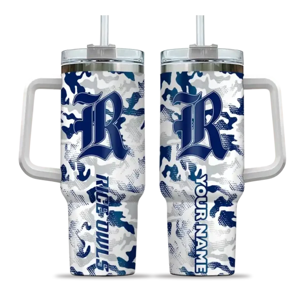 custom rice owls camo mashup navy blue white curved tumbler best selling.webp